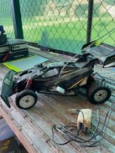 Vintage black wolf, special racing buggy, remote control car with remote