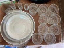 Miscellaneous glasses, glass bowl, and other items