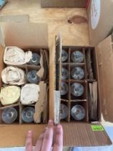 16 vintage short stemmed parfait glasses,