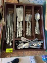 Silverware in organizer