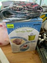Ice cream maker and place mats