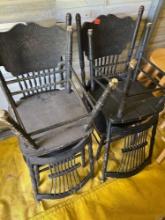 4 wooden chairs