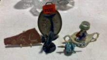 Decor Candle holder, whale, rock, carving, frame seashells