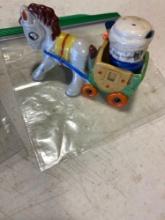Horse and buggy salt and pepper shaker