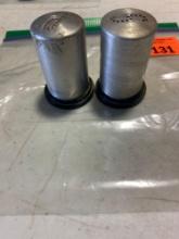 Metal salt and pepper shakers