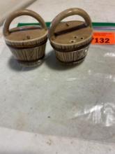 Basket salt and pepper shakers