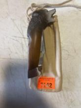 Wolf head pocket knife