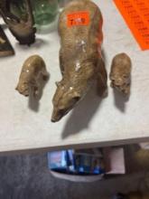 3 bear figurines