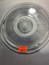 Decorative glass serving plate