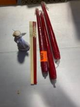 Chop stix, candles and angel figurine