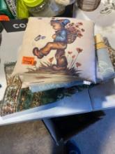 Vintage pillows and tapestries