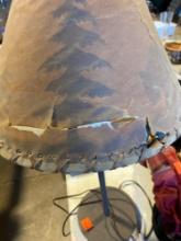 Vintage decorative lamp Tear in lampshade in pictures