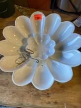 Flower design chip and dip bowl