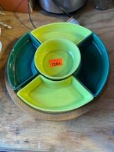 Decorative chip and dip bowl