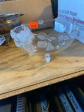 Glass etched bowl