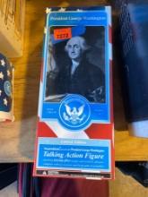 Taking action figure of President George Washington