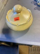 Vintage yellow Trinket dish
