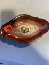 Antique oval celery dish