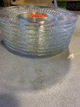 Glass salad plates