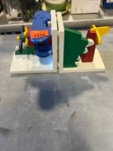 Wooden plane book ends