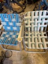 Two folding chairs
