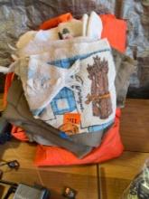 Pants, jacket and towel sizes in photo