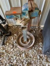 Vise on homemade stand Buyer must bring help to load