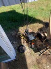 Fishing rods, Caster, Halogen light, and other various items