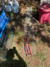 Floor jack and Shelf to metal shelving