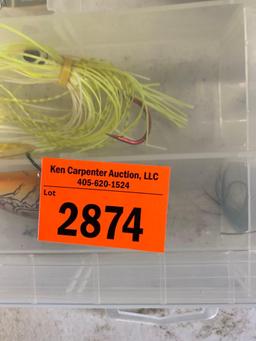 Container with fishing lures