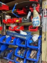 Wall organizer With contents, nut bolts, light bulb, rain ex, and other miscellaneous items Seller