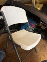 Folding white plastic chair PICK UP IS ON DAY 2 ONLY
