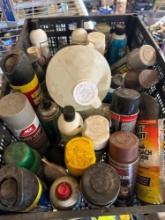 Tote with rust stop, roach killer, flex seal, spray paint and other misc items PICK UP IS ON DAY 2