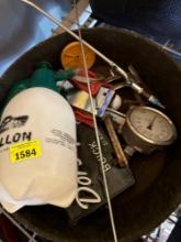 Hand sprayer, gauge, golf ball, air hose nozzle and more PICK UP IS ON DAY 2 ONLY