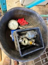 Gauge, gas regulator, hydraulic parts and other items