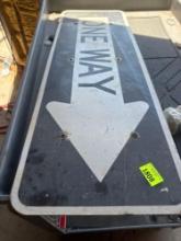 One way sign