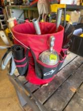 Bucket with garden tools