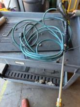Pressure washer wand with hose