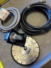 Tile saw blade, air hose, supply line, disconnect switch