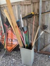 Brooms, shop broom, paddle and more