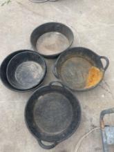 Plastic spill containment pans