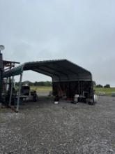 Carport 20 7 wide, 20 long and 11 at the peak Buyer to bring help to load and move. Buyer to