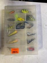 Container with fishing lures