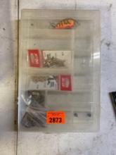 Container with fishing lures