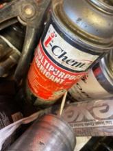 Multi purpose lubricant, thread sealant, sealant, jumper cables, ruler, PVC fitting and other items