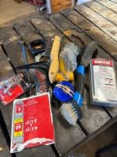 Lot contains Heat shrink tubing, wire brush, Marine terminal, battery charger and other items