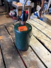 Small propane bottle with torch attachment