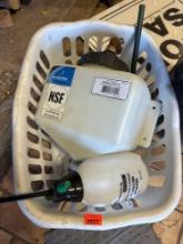 Laundry basket with 1/2 gallon sprayer, 2.5 gallon rinse tank