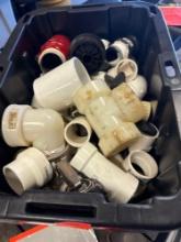 Tote with PVC fittings and other fittings