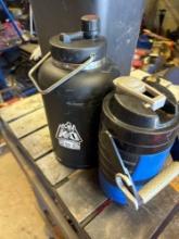 2 water jugs and other items